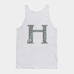 Skull Alphabet H Tank Top